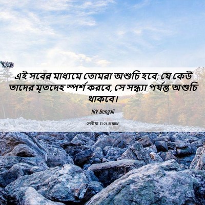 Picture 06 - লেবীয়া 11:24 BENIRV - এই সবের মাধ্যমে - Bible Verse Picture