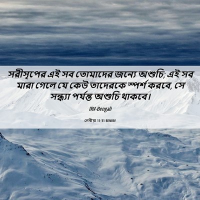 Picture 06 - লেবীয়া 11:31 BENIRV - সরীসৃপের এই সব - Bible Verse Picture