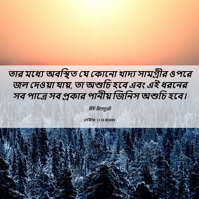 Picture 06 - লেবীয়া 11:34 BENIRV - তার মধ্যে অবস্থিত - Bible Verse Picture