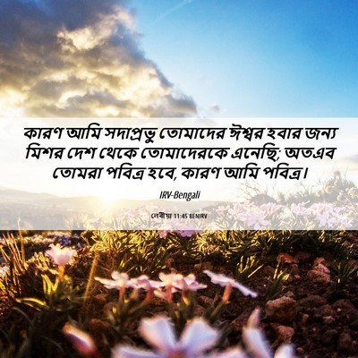 Picture 06 - লেবীয়া 11:45 BENIRV - কারণ আমি সদাপ্রভু - Bible Verse Picture