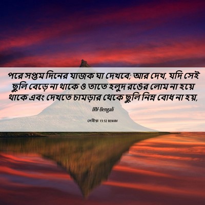 Picture 06 - লেবীয়া 13:32 BENIRV - পরে সপ্তম দিনের - Bible Verse Picture