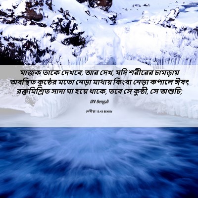 Picture 06 - লেবীয়া 13:43 BENIRV - যাজক তাকে দেখবে; আর - Bible Verse Picture