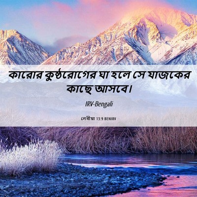 Picture 06 - লেবীয়া 13:9 BENIRV - কারোর কুষ্ঠরোগের - Bible Verse Picture