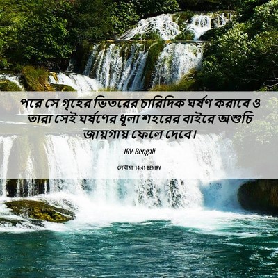 Picture 06 - লেবীয়া 14:41 BENIRV - পরে সে গৃহের - Bible Verse Picture