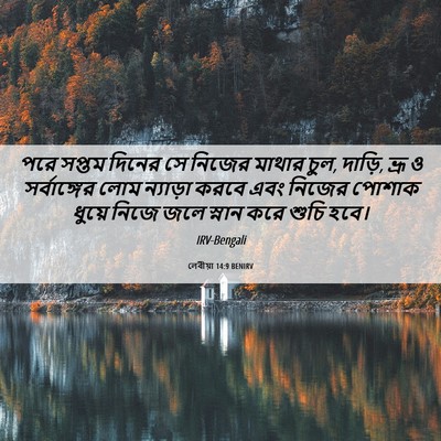 Picture 06 - লেবীয়া 14:9 BENIRV - পরে সপ্তম দিনের সে - Bible Verse Picture
