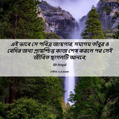 Picture 06 - লেবীয়া 16:20 BENIRV - এই ভাবে সে পবিত্র - Bible Verse Picture