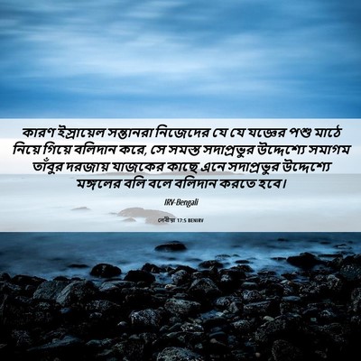 Picture 06 - লেবীয়া 17:5 BENIRV - কারণ ইস্রায়েল - Bible Verse Picture