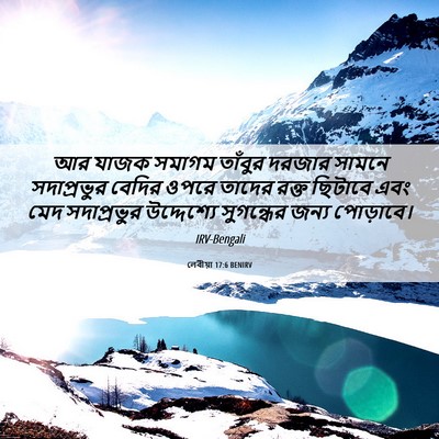 Picture 06 - লেবীয়া 17:6 BENIRV - আর যাজক সমাগম - Bible Verse Picture