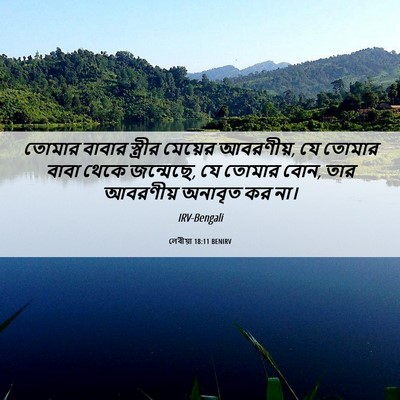 Picture 06 - লেবীয়া 18:11 BENIRV - তোমার বাবার - Bible Verse Picture
