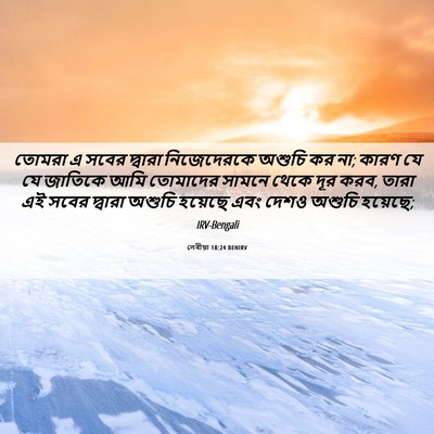 Picture 06 - লেবীয়া 18:24 BENIRV - তোমরা এ সবের - Bible Verse Picture