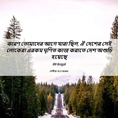 Picture 06 - লেবীয়া 18:27 BENIRV - কারণ তোমাদের আগে - Bible Verse Picture