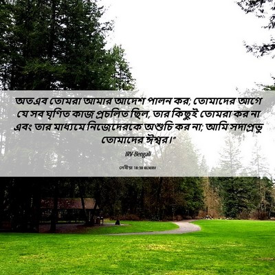 Picture 06 - লেবীয়া 18:30 BENIRV - অতএব তোমরা আমার - Bible Verse Picture
