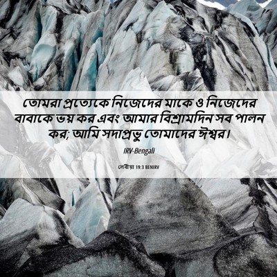 Picture 06 - লেবীয়া 19:3 BENIRV - তোমরা প্রত্যেকে - Bible Verse Picture