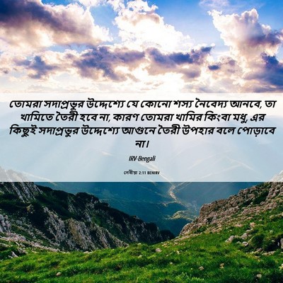 Picture 06 - লেবীয়া 2:11 BENIRV - তোমরা সদাপ্রভুর - Bible Verse Picture