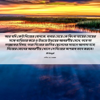 Picture 06 - লেবীয়া 20:17 BENIRV - আর যদি কেউ নিজের - Bible Verse Picture