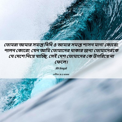 Picture 06 - লেবীয়া 20:22 BENIRV - তোমরা আমার সমস্ত - Bible Verse Picture