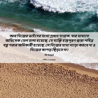Picture 06 - লেবীয়া 21:10 BENIRV - আর নিজের ভাইদের - Bible Verse Picture