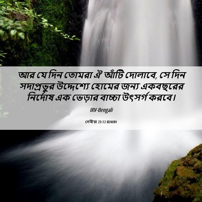 Picture 06 - লেবীয়া 23:12 BENIRV - আর যে দিন তোমরা ঐ - Bible Verse Picture