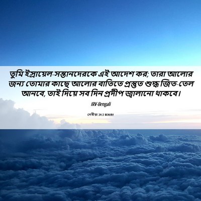 Picture 06 - লেবীয়া 24:2 BENIRV - তুমি - Bible Verse Picture