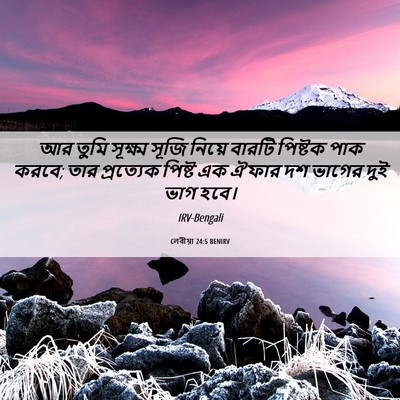 Picture 06 - লেবীয়া 24:5 BENIRV - আর তুমি সূক্ষ্ম - Bible Verse Picture