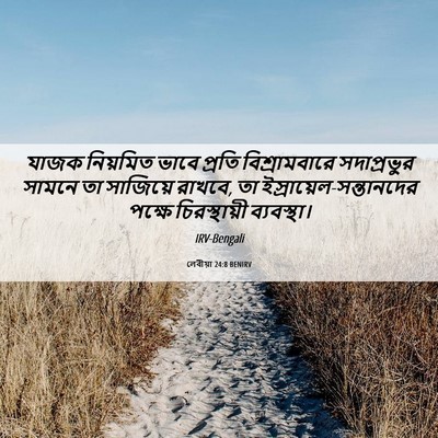 Picture 06 - লেবীয়া 24:8 BENIRV - যাজক নিয়মিত ভাবে - Bible Verse Picture
