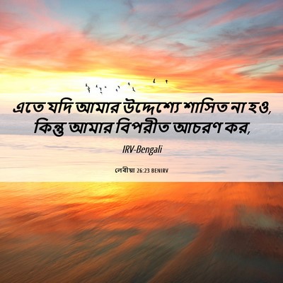 Picture 06 - লেবীয়া 26:23 BENIRV - এতে যদি আমার - Bible Verse Picture