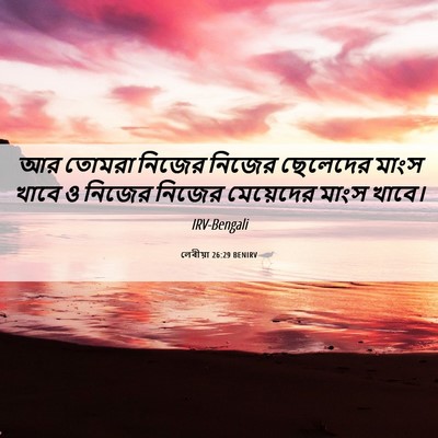 Picture 06 - লেবীয়া 26:29 BENIRV - আর তোমরা নিজের - Bible Verse Picture