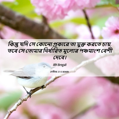 Picture 06 - লেবীয়া 27:13 BENIRV - কিন্তু যদি সে কোনো - Bible Verse Picture