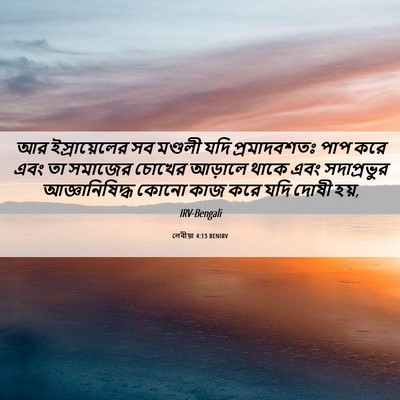 Picture 06 - লেবীয়া 4:13 BENIRV - আর ইস্রায়েলের সব - Bible Verse Picture
