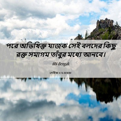 Picture 06 - লেবীয়া 4:16 BENIRV - পরে অভিষিক্ত যাজক - Bible Verse Picture