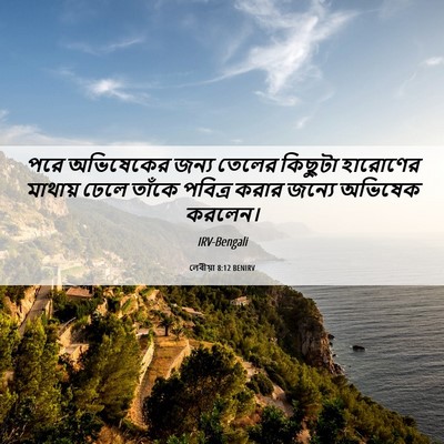 Picture 06 - লেবীয়া 8:12 BENIRV - পরে অভিষেকের জন্য - Bible Verse Picture