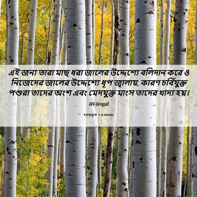 Picture 06 - হবক্কুক 1:16 BENIRV - এই জন্য তারা মাছ - Bible Verse Picture