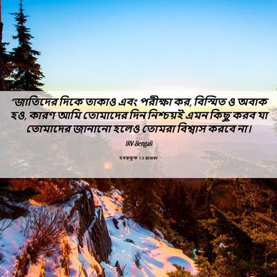 Picture 06 - হবক্কুক 1:5 BENIRV - “জাতিদের দিকে - Bible Verse Picture