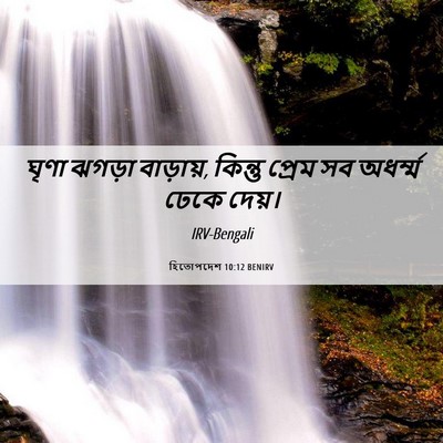 Picture 06 - হিতোপদেশ 10:12 BENIRV - ঘৃণা ঝগড়া - Bible Verse Picture
