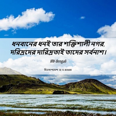 Picture 06 - হিতোপদেশ 10:15 BENIRV - ধনবানের ধনই তার - Bible Verse Picture