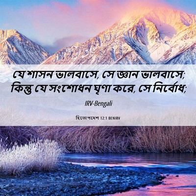 Picture 06 - হিতোপদেশ 12:1 BENIRV - যে শাসন ভালবাসে, সে - Bible Verse Picture