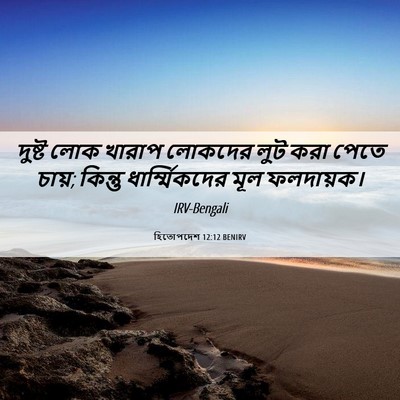 Picture 06 - হিতোপদেশ 12:12 BENIRV - দুষ্ট লোক খারাপ - Bible Verse Picture