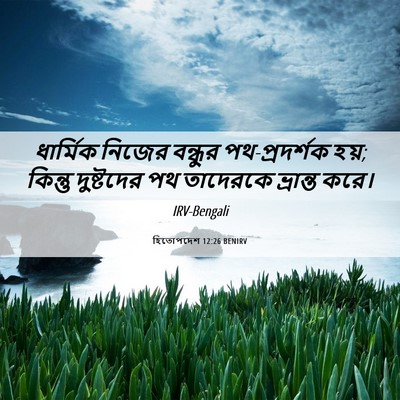 Picture 06 - হিতোপদেশ 12:26 BENIRV - ধার্মিক নিজের - Bible Verse Picture