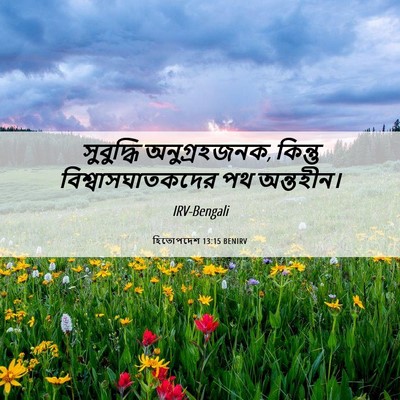 Picture 06 - হিতোপদেশ 13:15 BENIRV - সুবুদ্ধি - Bible Verse Picture