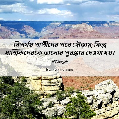 Picture 06 - হিতোপদেশ 13:21 BENIRV - বিপর্যয় পাপীদের - Bible Verse Picture