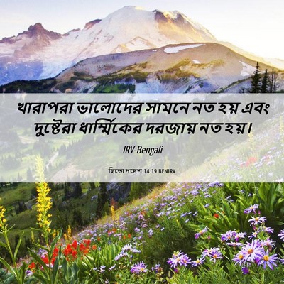 Picture 06 - হিতোপদেশ 14:19 BENIRV - খারাপরা ভালোদের - Bible Verse Picture