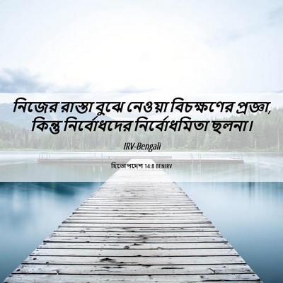 Picture 06 - হিতোপদেশ 14:8 BENIRV - নিজের রাস্তা বুঝে - Bible Verse Picture