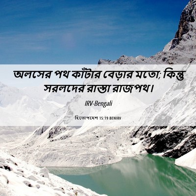 Picture 06 - হিতোপদেশ 15:19 BENIRV - অলসের পথ কাঁটার - Bible Verse Picture