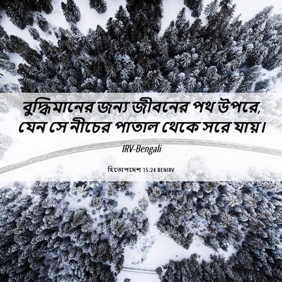 Picture 06 - হিতোপদেশ 15:24 BENIRV - বুদ্ধিমানের জন্য - Bible Verse Picture