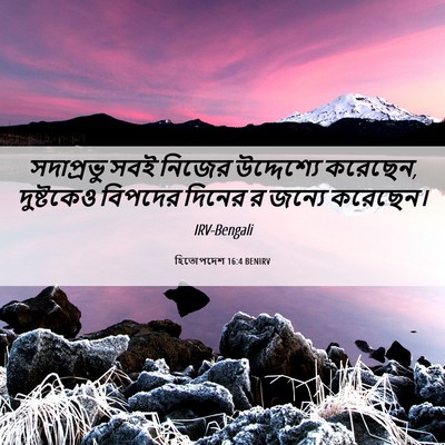 Picture 06 - হিতোপদেশ 16:4 BENIRV - সদাপ্রভু সবই - Bible Verse Picture