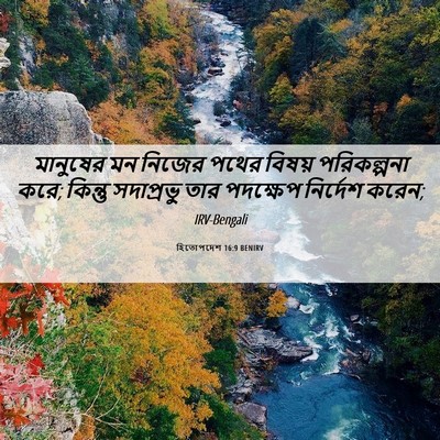 Picture 06 - হিতোপদেশ 16:9 BENIRV - মানুষের মন নিজের - Bible Verse Picture