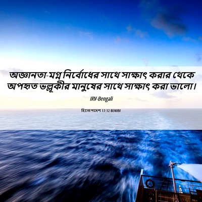 Picture 06 - হিতোপদেশ 17:12 BENIRV - অজ্ঞানতা-মগ্ন - Bible Verse Picture