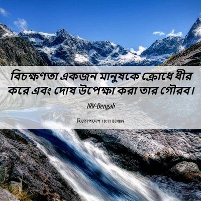 Picture 06 - হিতোপদেশ 19:11 BENIRV - বিচক্ষণতা একজন - Bible Verse Picture