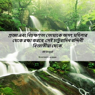 Picture 06 - হিতোপদেশ 2:16 BENIRV - প্রজ্ঞা এবং - Bible Verse Picture