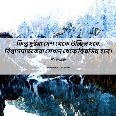 Picture 06 - হিতোপদেশ 2:22 BENIRV - কিন্তু দুষ্টরা - Bible Verse Picture